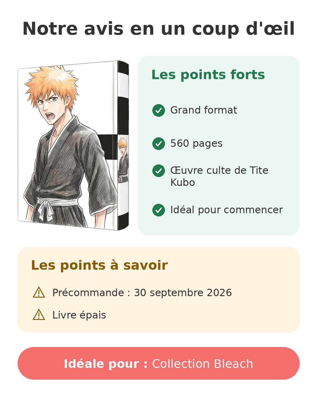 Notre avis en un coup d'œil sur Bleach Deluxe tome 1