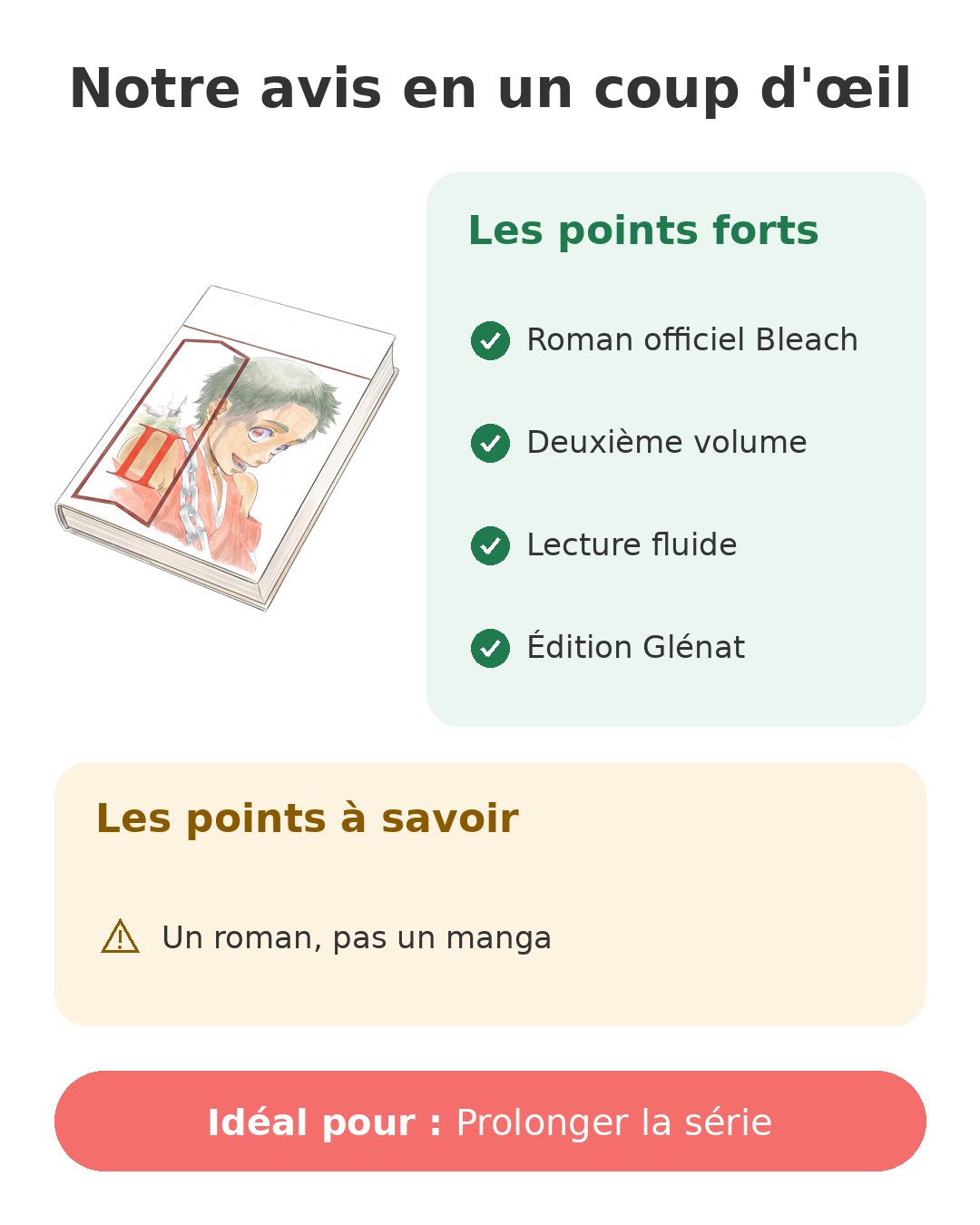 Notre avis en un coup d'œil sur Bleach Roman T2