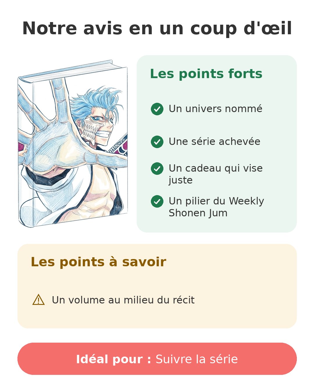 Notre avis en un coup d'œil sur Bleach T24