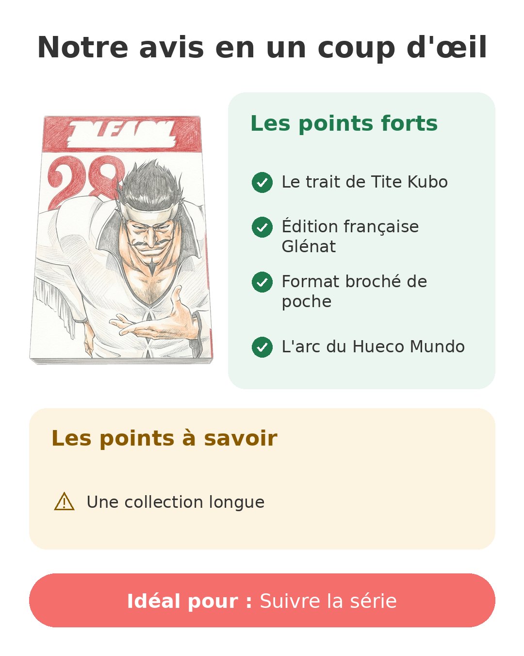 Bleach - Tome 28 Notre avis en un coup d'œil sur Bleach T28