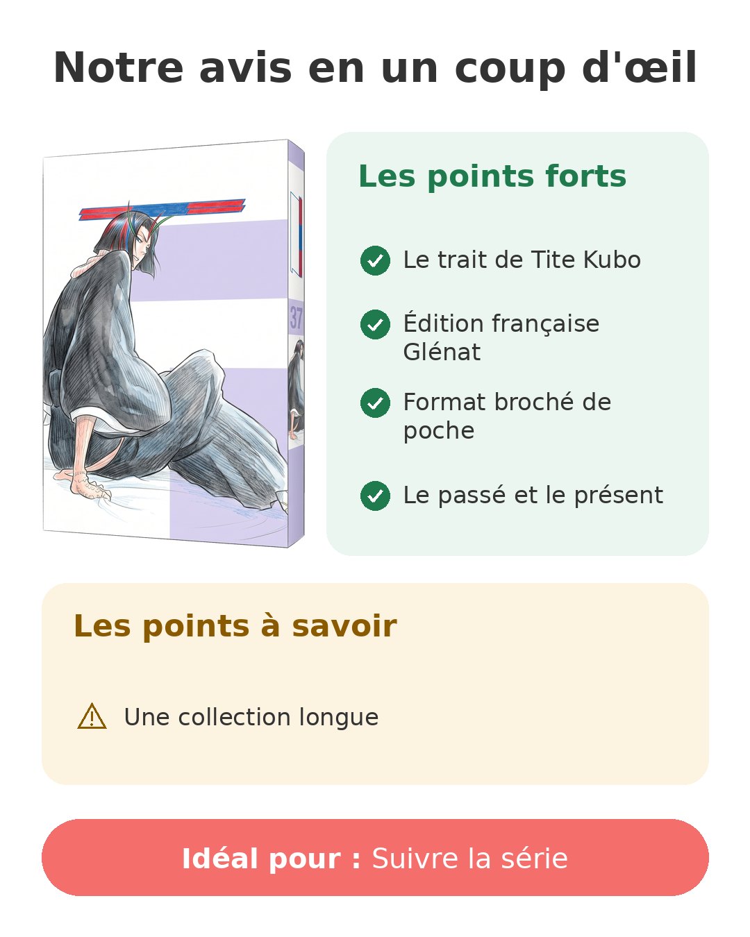Notre avis en un coup d'œil sur Bleach T37