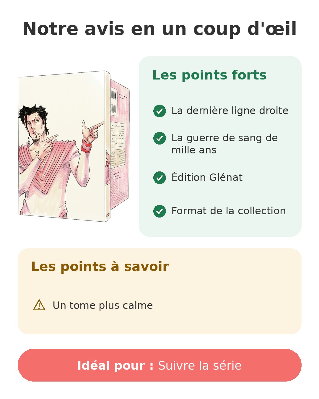 Notre avis en un coup d'œil sur Bleach T68