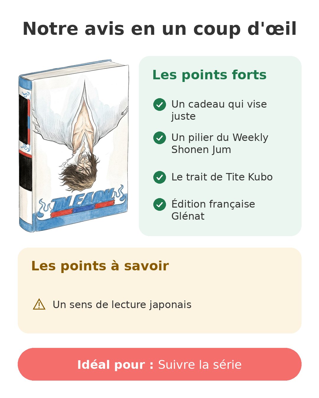 Notre avis en un coup d'œil sur Bleach T8