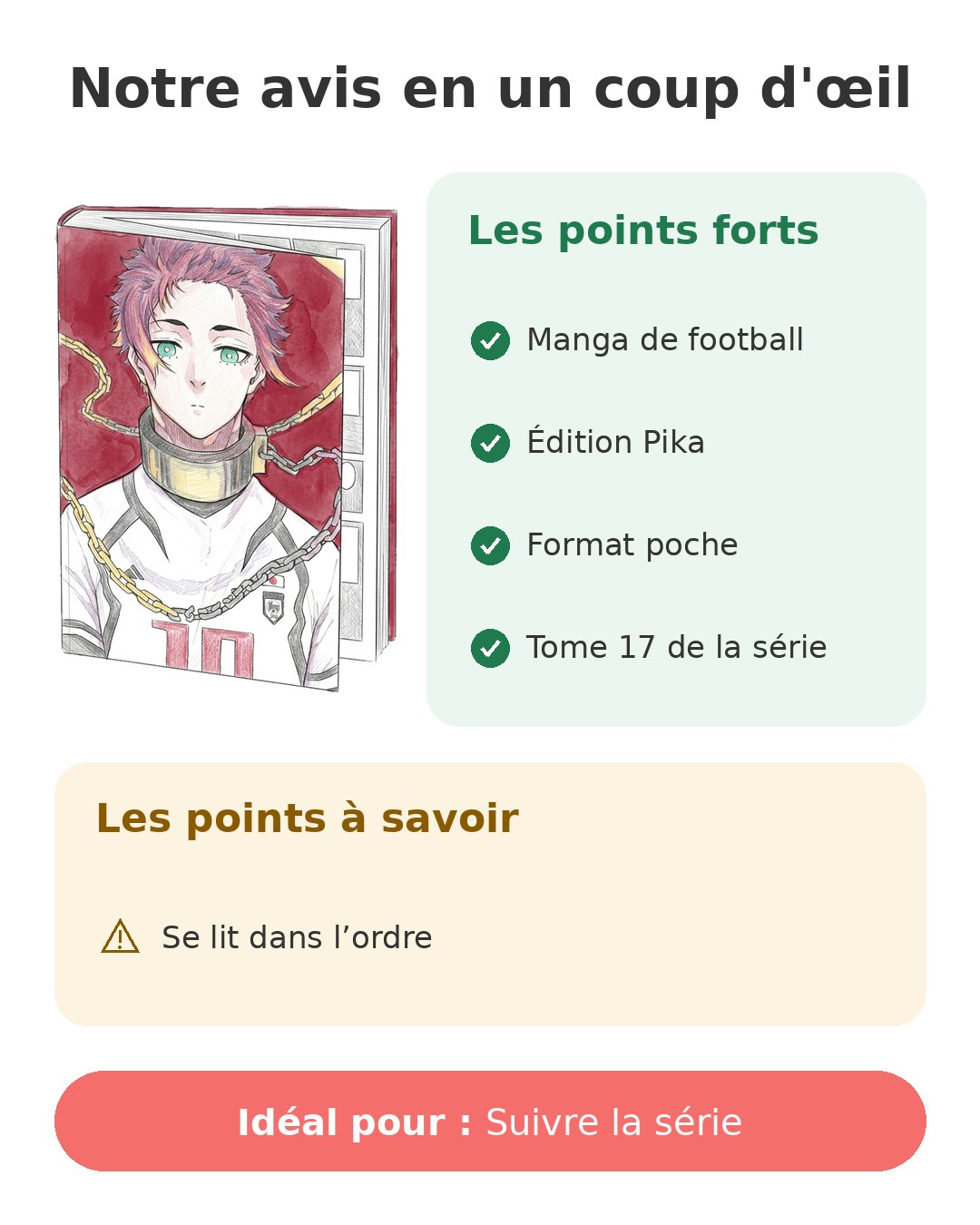 Notre avis en un coup d'œil sur Blue Lock T17