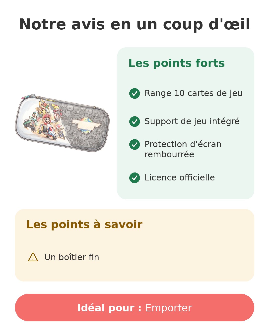 Boîtier PowerA Mario Kart World Switch 2 Notre avis en un coup d'œil sur Boîtier PowerA