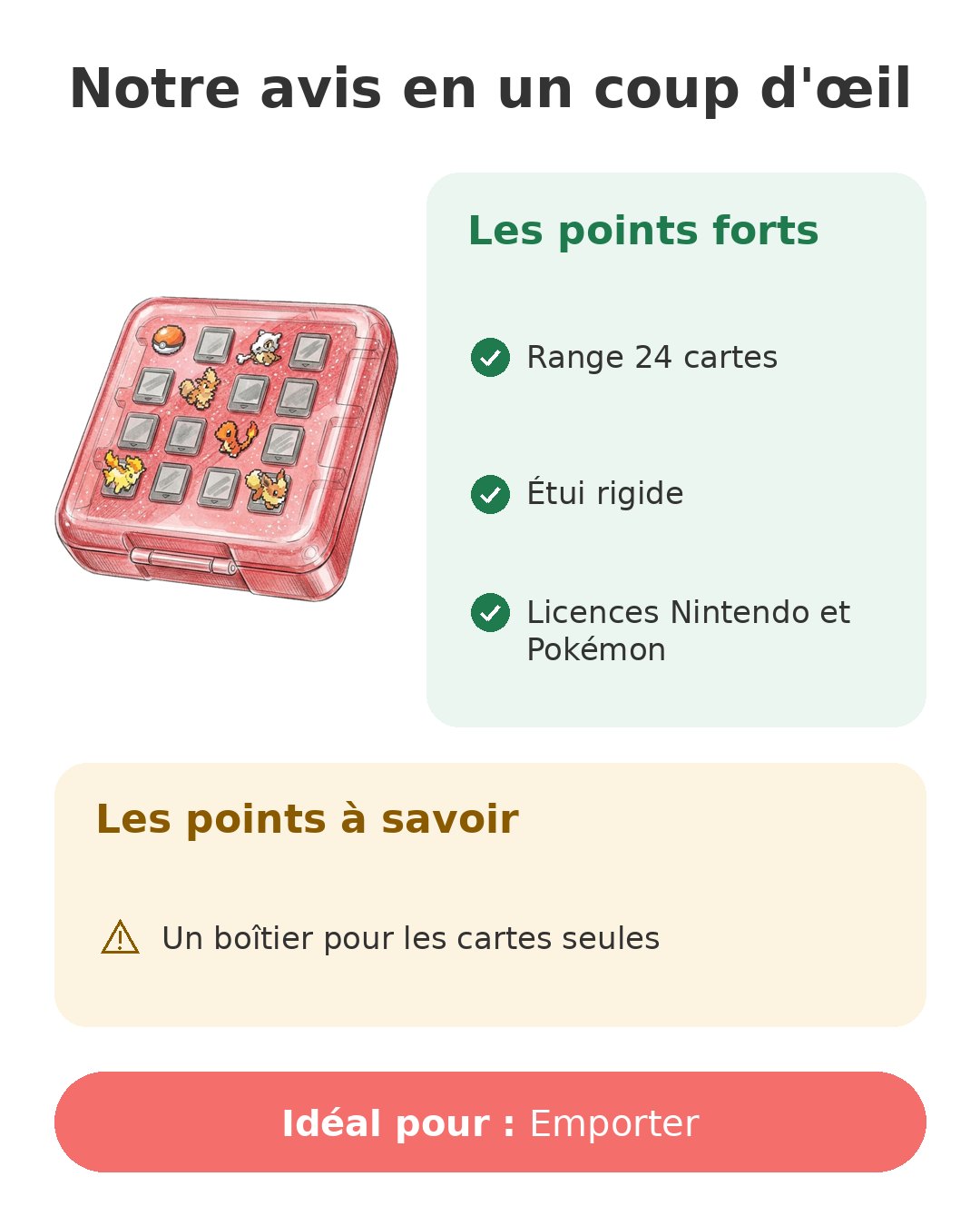 Boîtier Hori Switch 2 pour 24 jeux Notre avis en un coup d'œil sur Boîtier Hori
