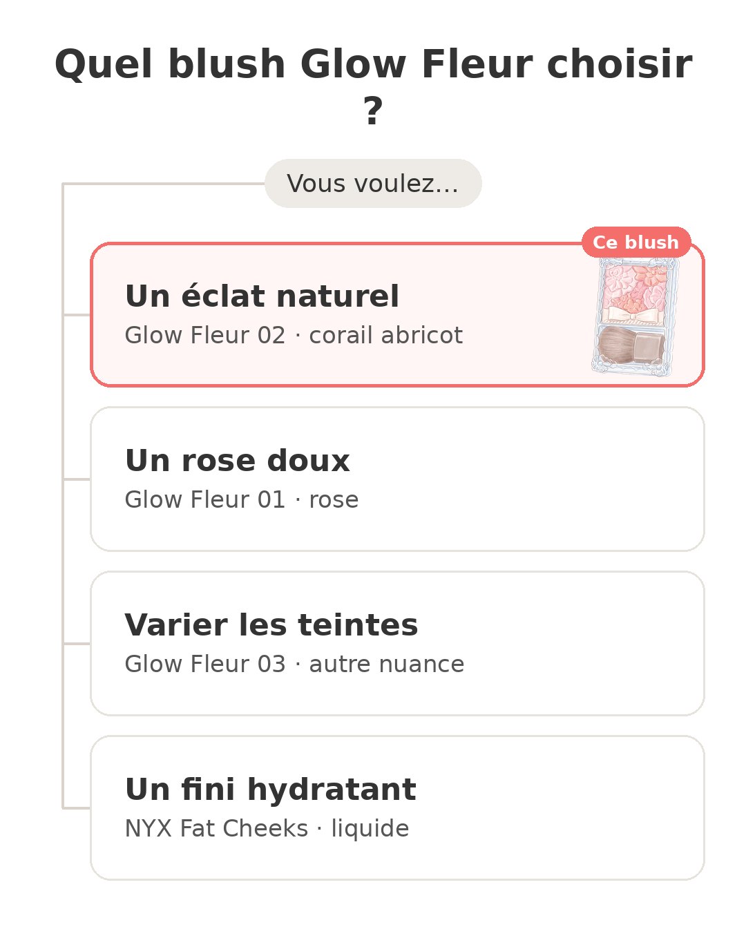 Quel modèle choisir : Glow Fleur Cheeks 02 et ses concurrents