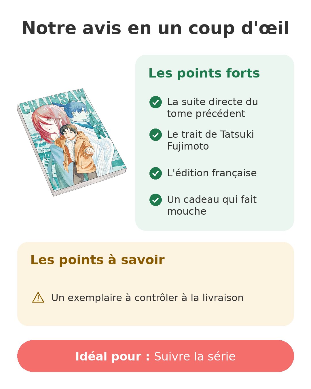 Notre avis en un coup d'œil sur Chainsaw Man T9