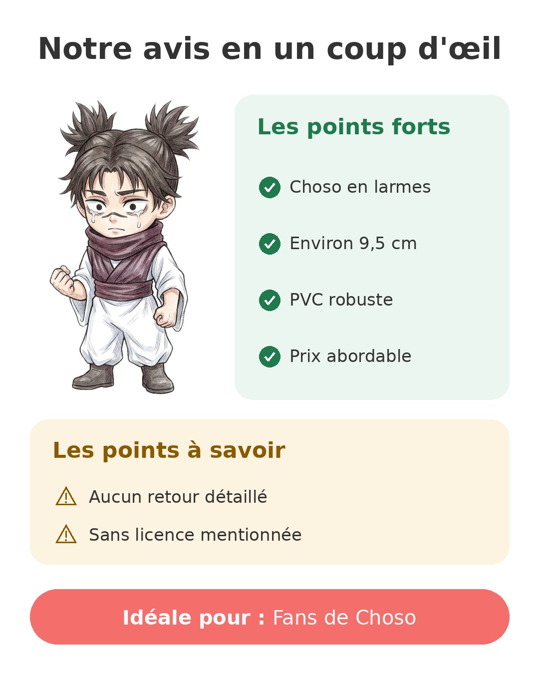 Notre avis en un coup d'œil sur Choso en pleurs