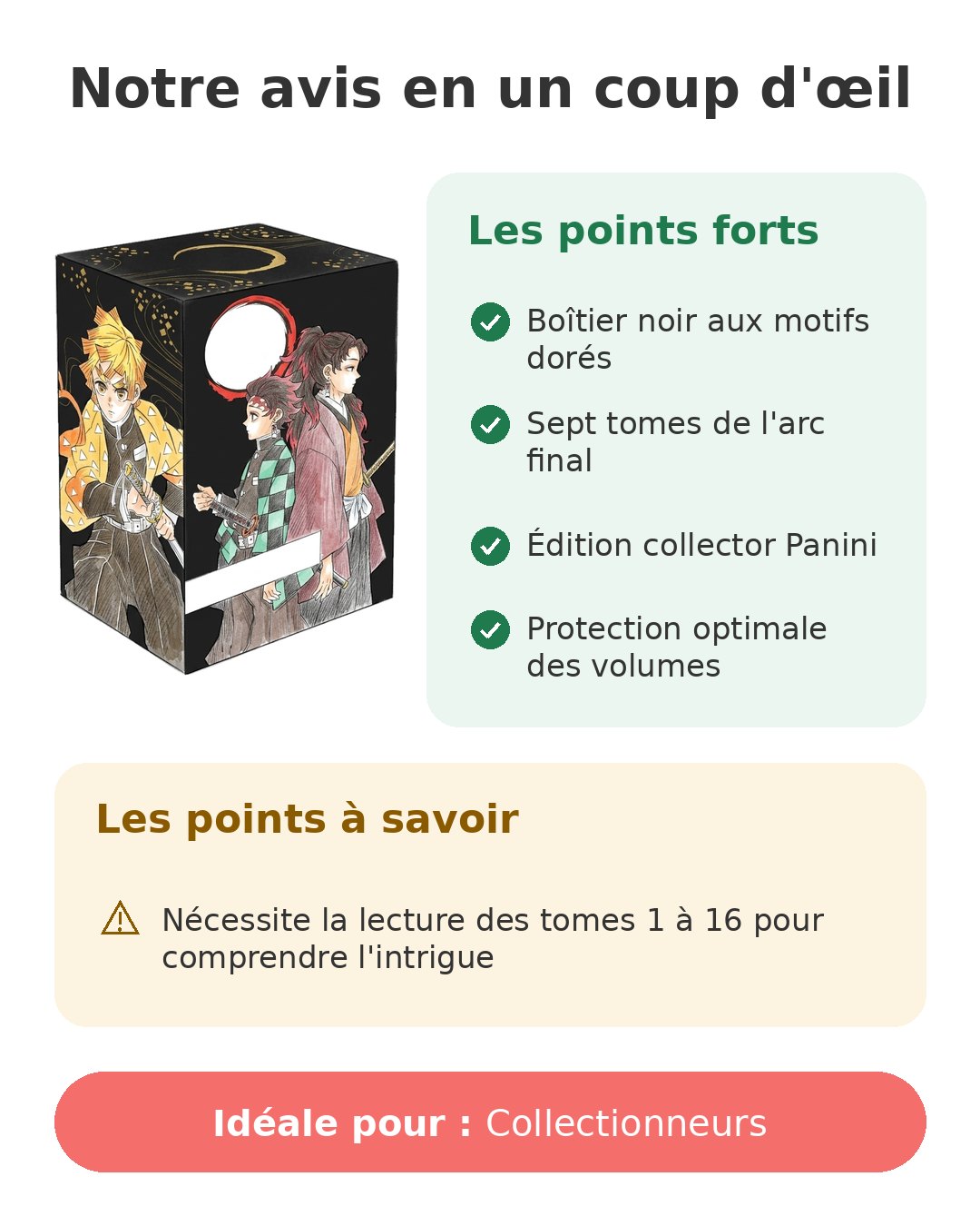 Notre avis en un coup d'œil sur Coffret Demon Slayer