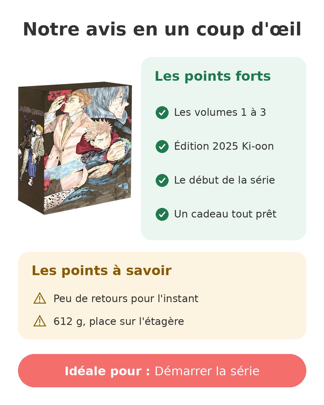 Notre avis en un coup d'œil sur Coffret Jujutsu Kaisen