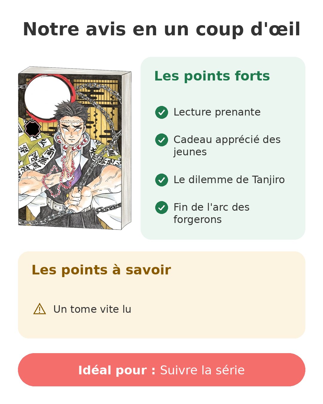 Notre avis en un coup d'œil sur Demon Slayer T15