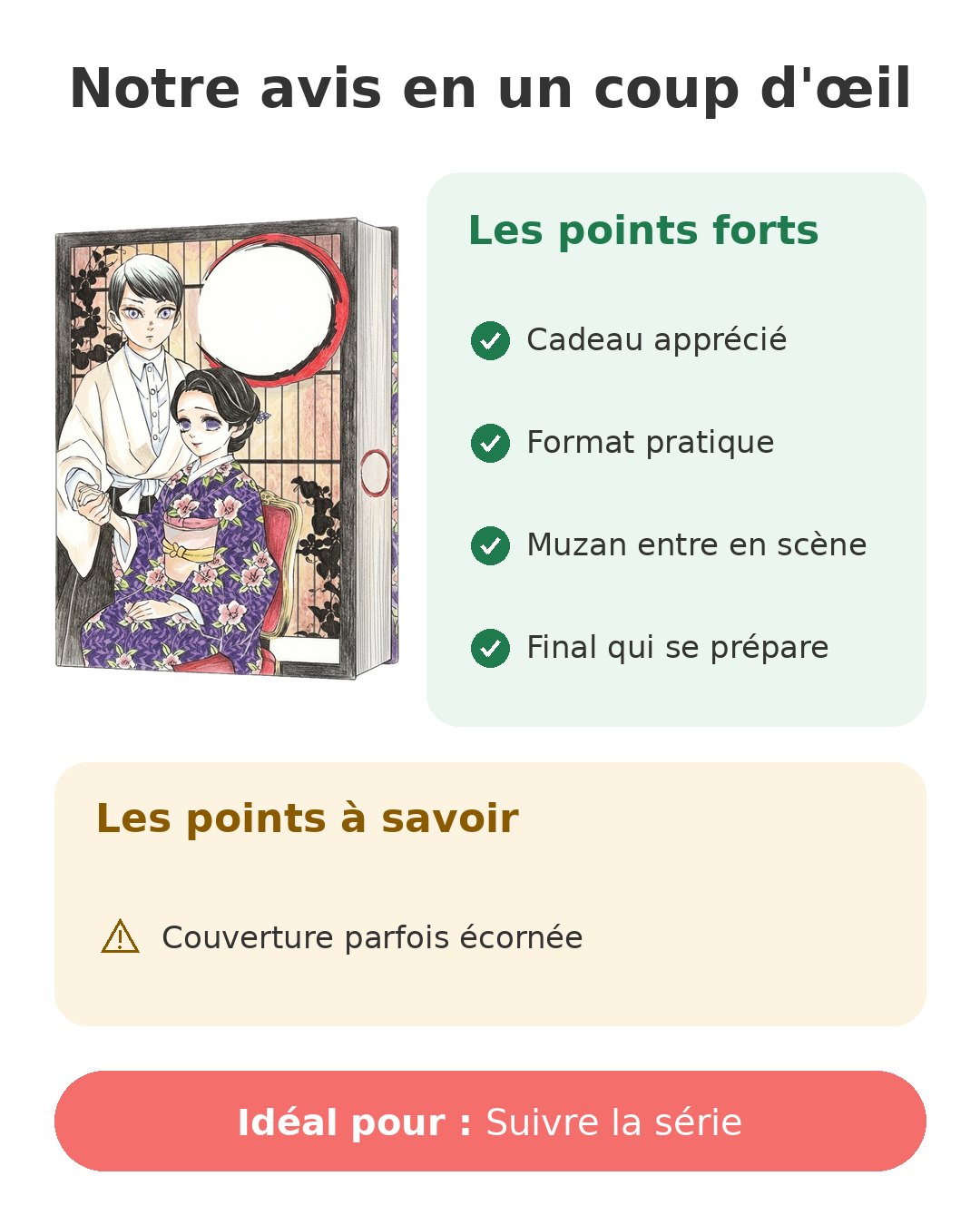 Notre avis en un coup d'œil sur Demon Slayer T21