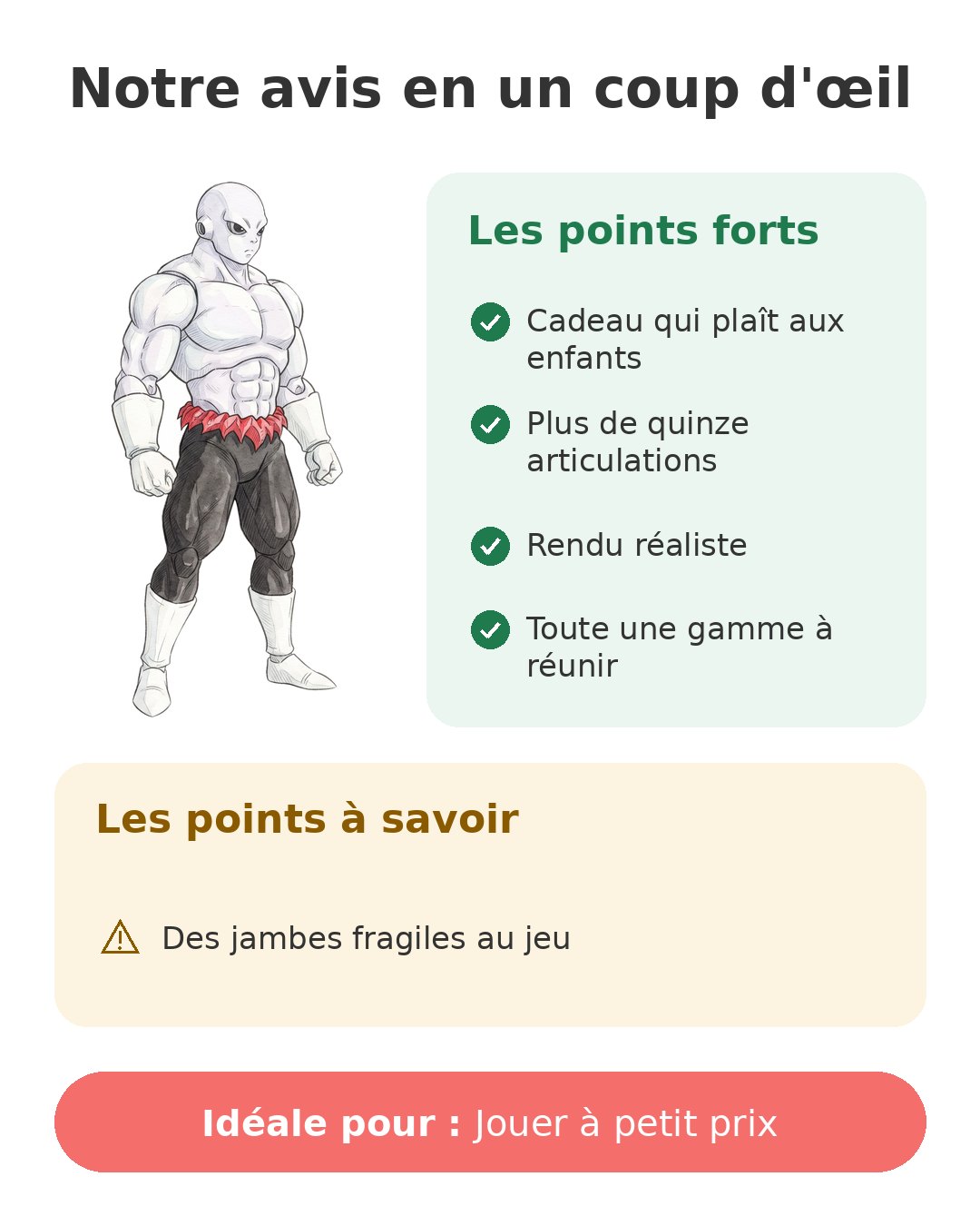 Notre avis en un coup d'œil sur Jiren Evolve