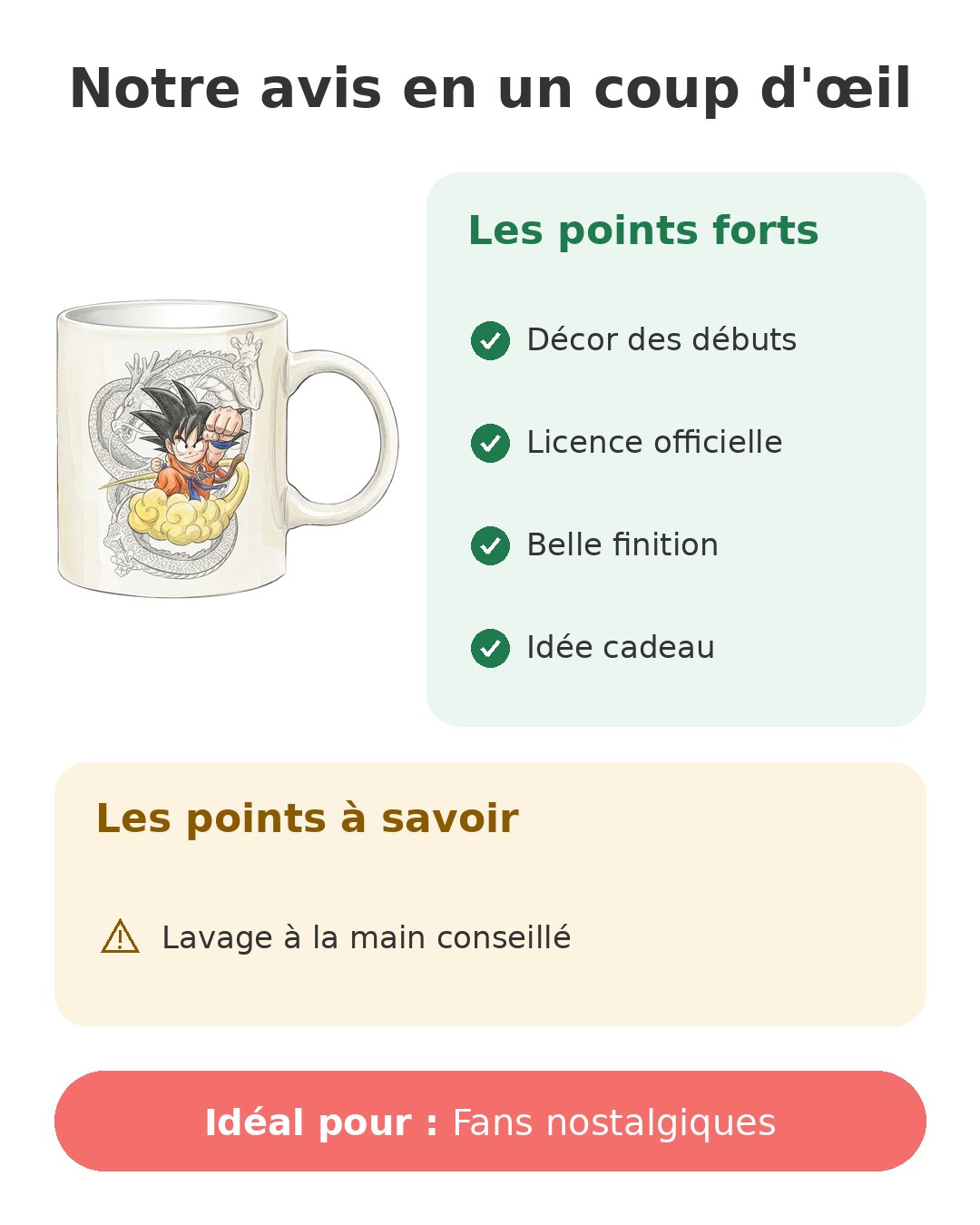 Notre avis en un coup d'œil sur Mug Goku et Shenron