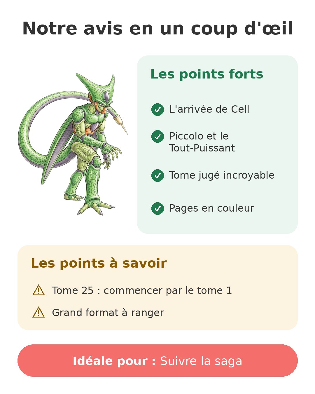 Notre avis en un coup d'œil sur DB Perfect Edition 25