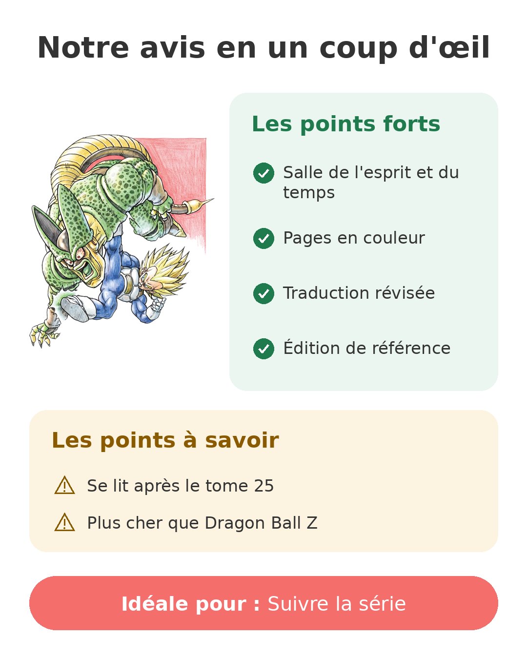 Notre avis en un coup d'œil sur DB Perfect Edition 26