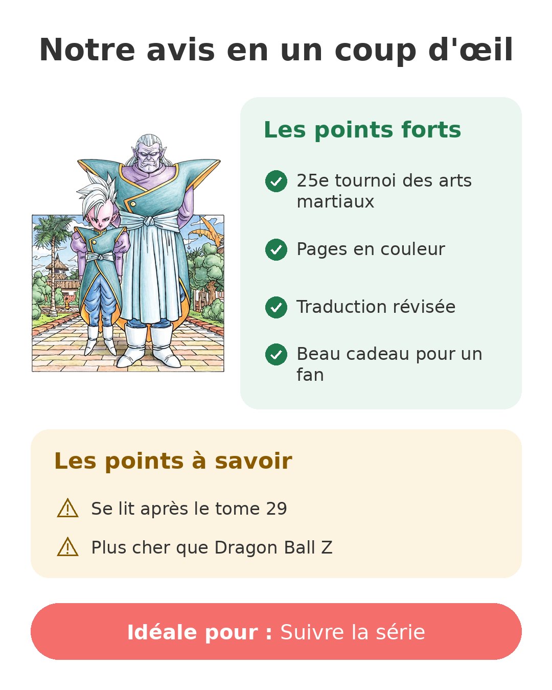 Notre avis en un coup d'œil sur DB Perfect Edition 30