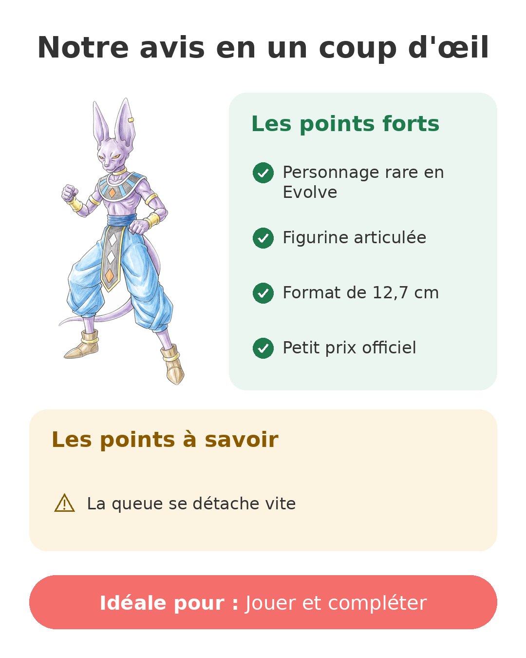 Notre avis en un coup d'œil sur Beerus Evolve