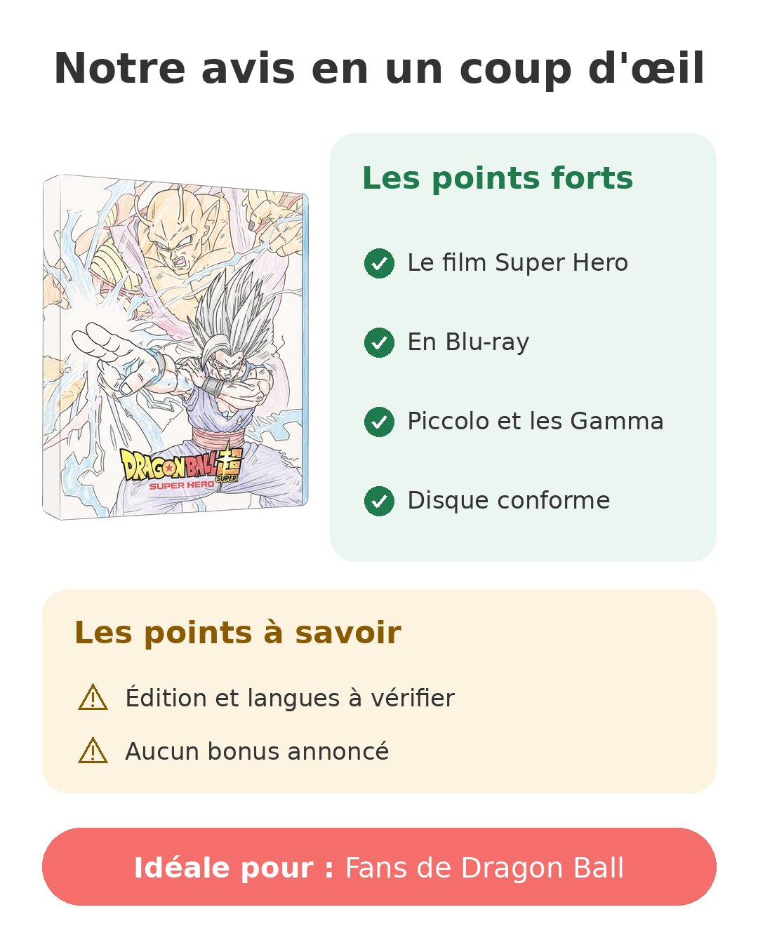 Notre avis en un coup d'œil sur Super Hero Blu-ray