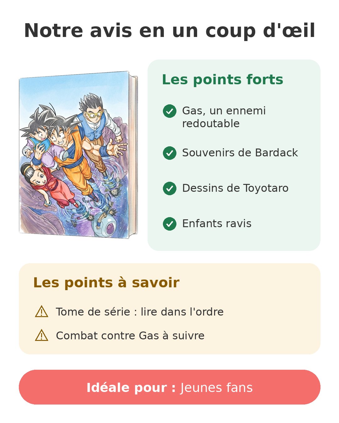 Notre avis en un coup d'œil sur Dragon Ball Super 19
