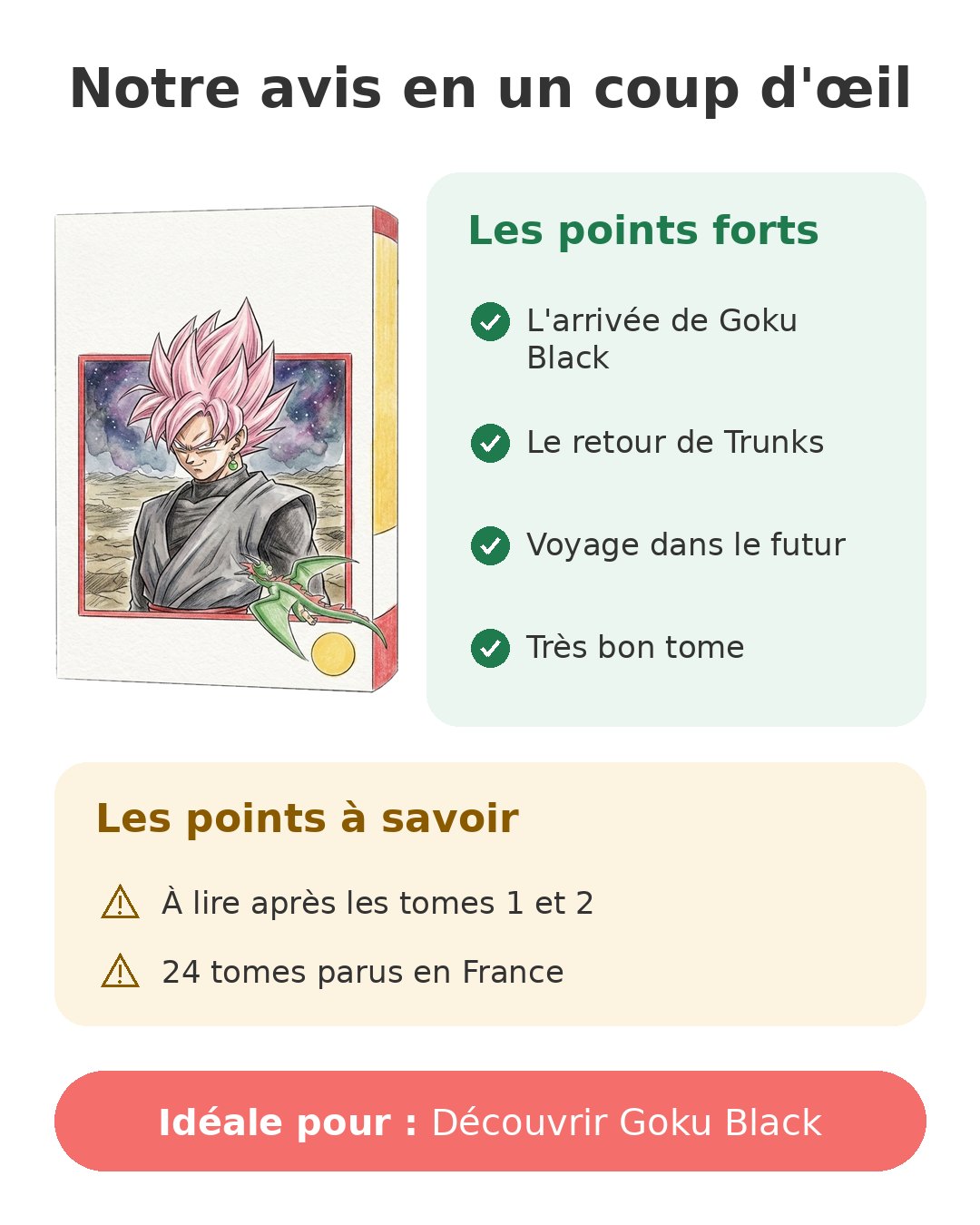 Notre avis en un coup d'œil sur Dragon Ball Super T3