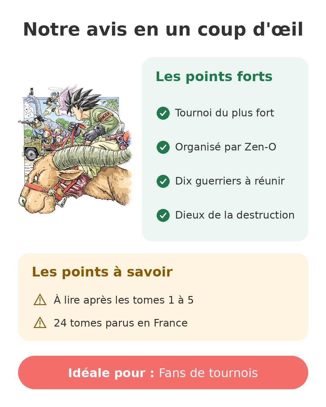 Dragon Ball Super tome 6 et le tournoi du plus fort Notre avis en un coup d'œil sur Dragon Ball Super T6