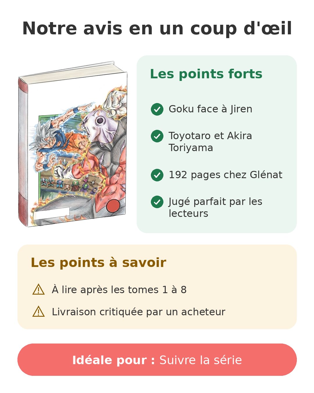 Dragon Ball Super tome 9 de Toyotaro et Akira Toriyama Notre avis en un coup d'œil sur Dragon Ball Super 9