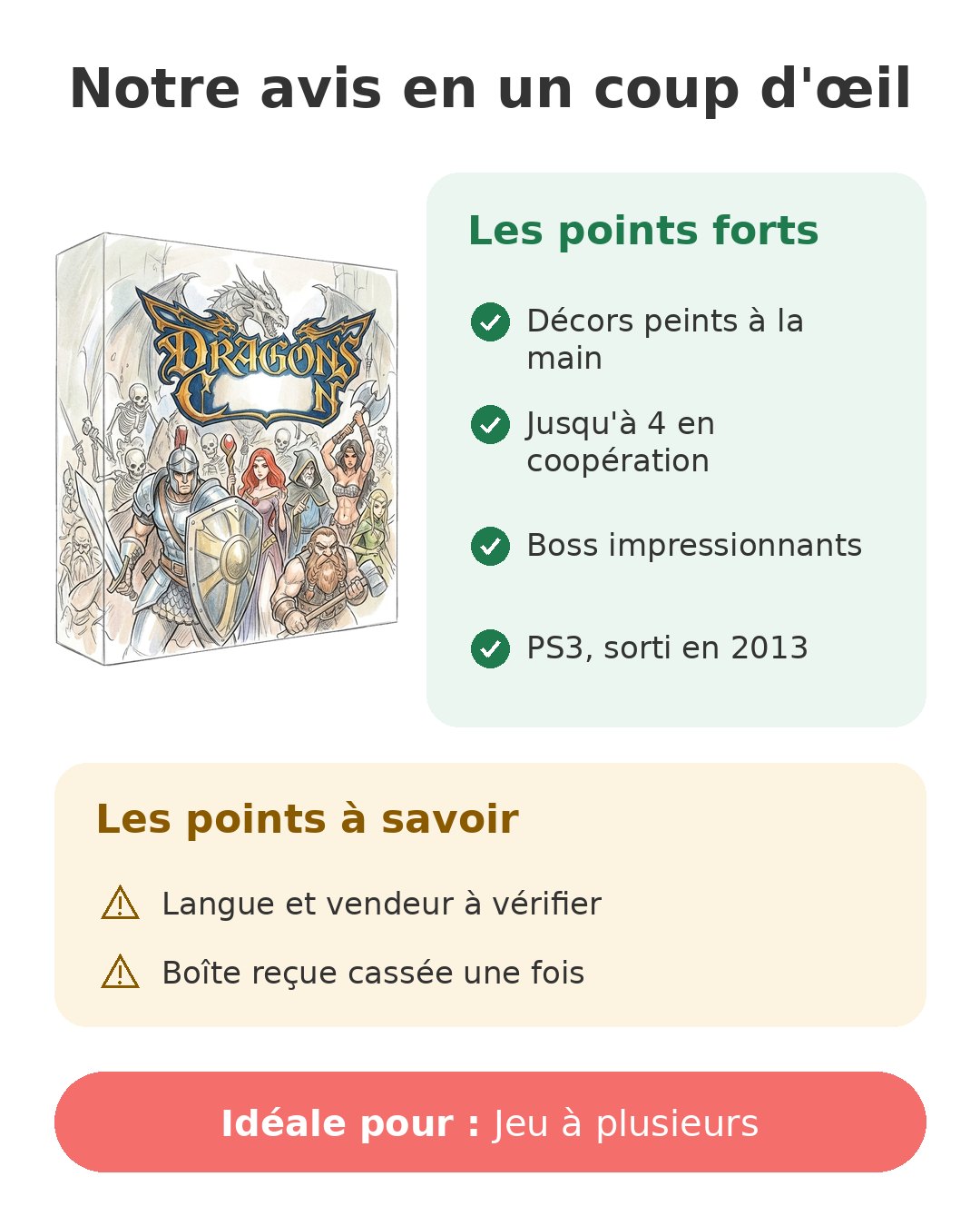 Notre avis en un coup d'œil sur Dragon's Crown PS3