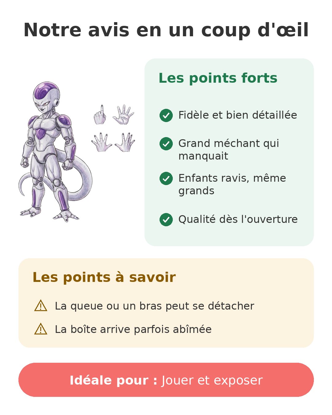 Notre avis en un coup d'œil sur Dragon Stars Freezer
