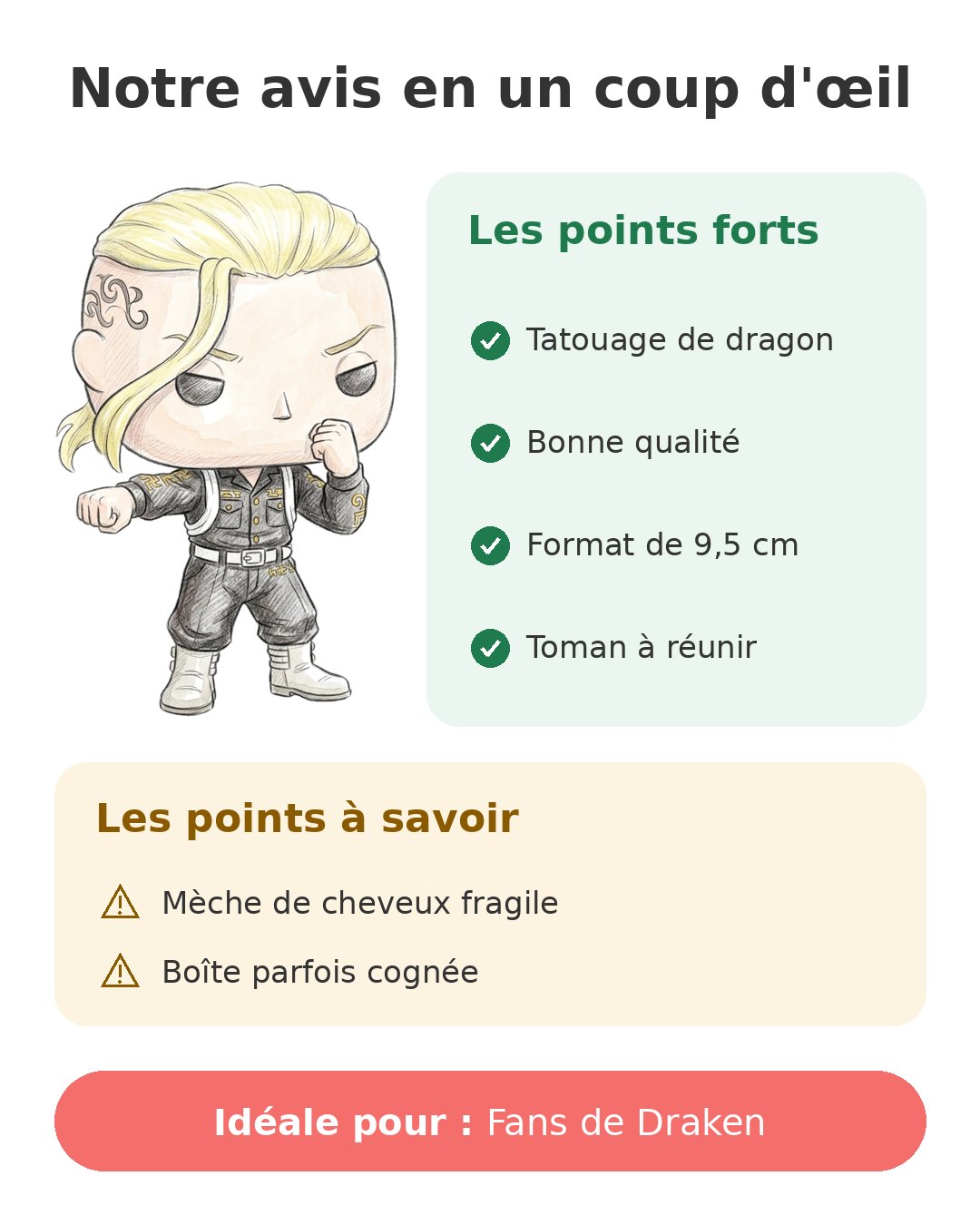 Notre avis en un coup d'œil sur Pop Draken