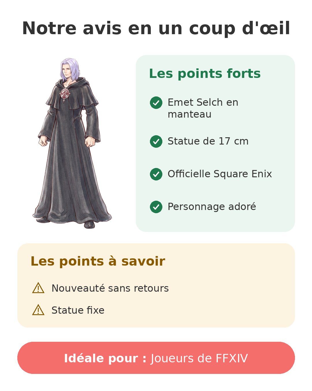 Notre avis en un coup d'œil sur Figurine Emet Selch