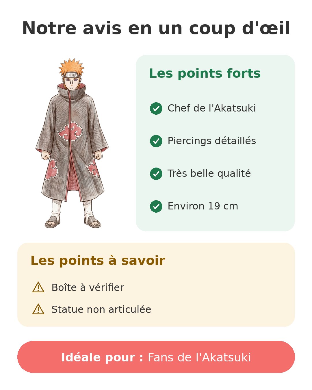 Figurine Pain Naruto chef de l'Akatsuki par ABYstyle Studio Notre avis en un coup d'œil sur Pain ABYstyle