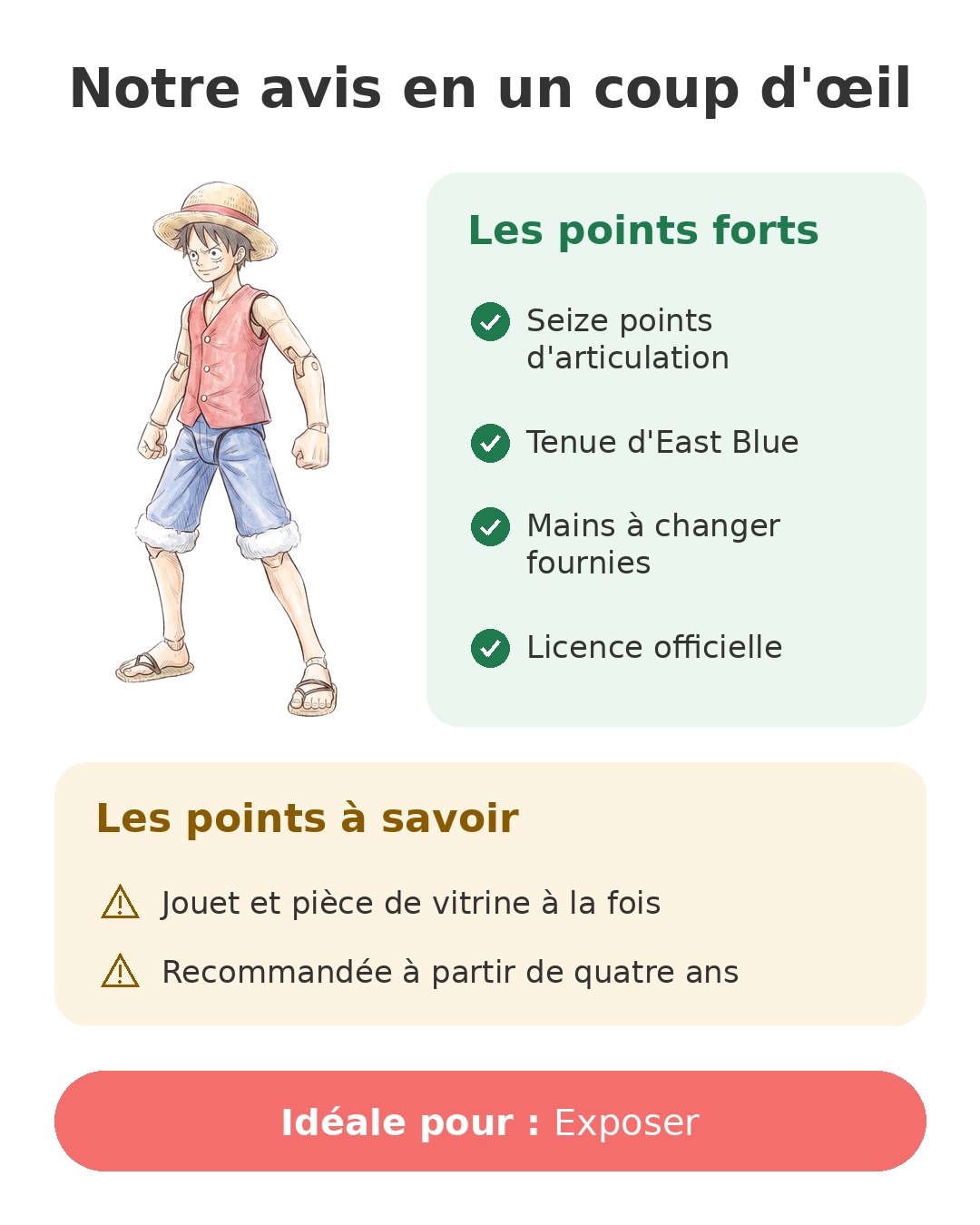 Notre avis en un coup d'œil sur Anime Heroes Luffy