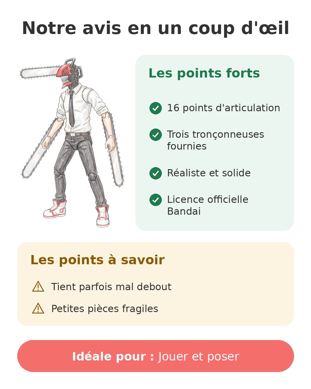 Notre avis en un coup d'œil sur Chainsaw Man Heroes