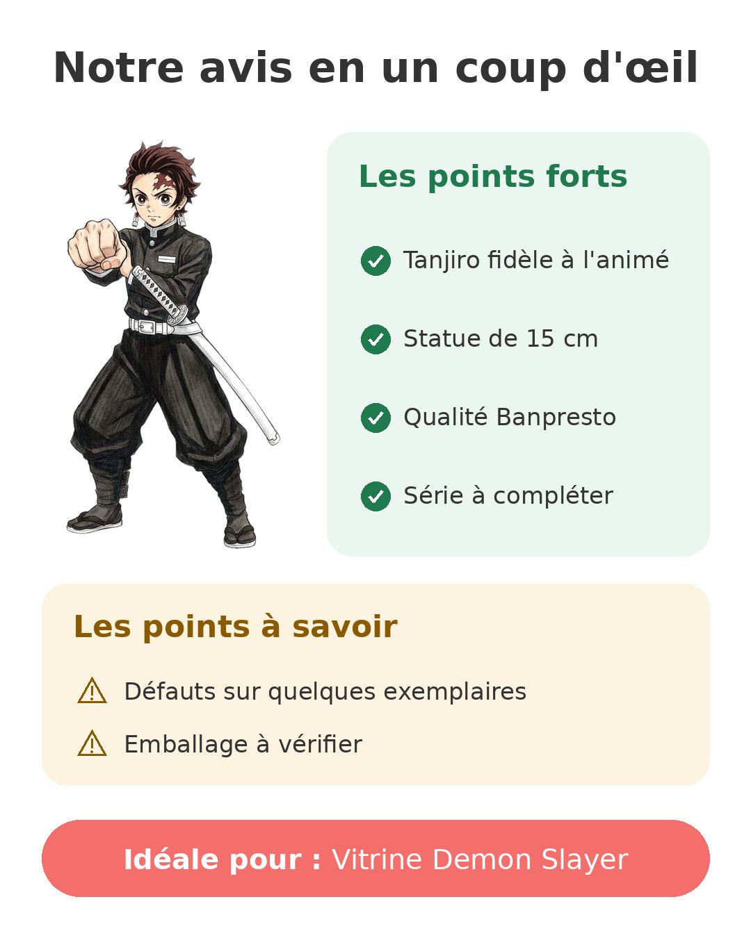 Notre avis en un coup d'œil sur Tanjiro Banpresto