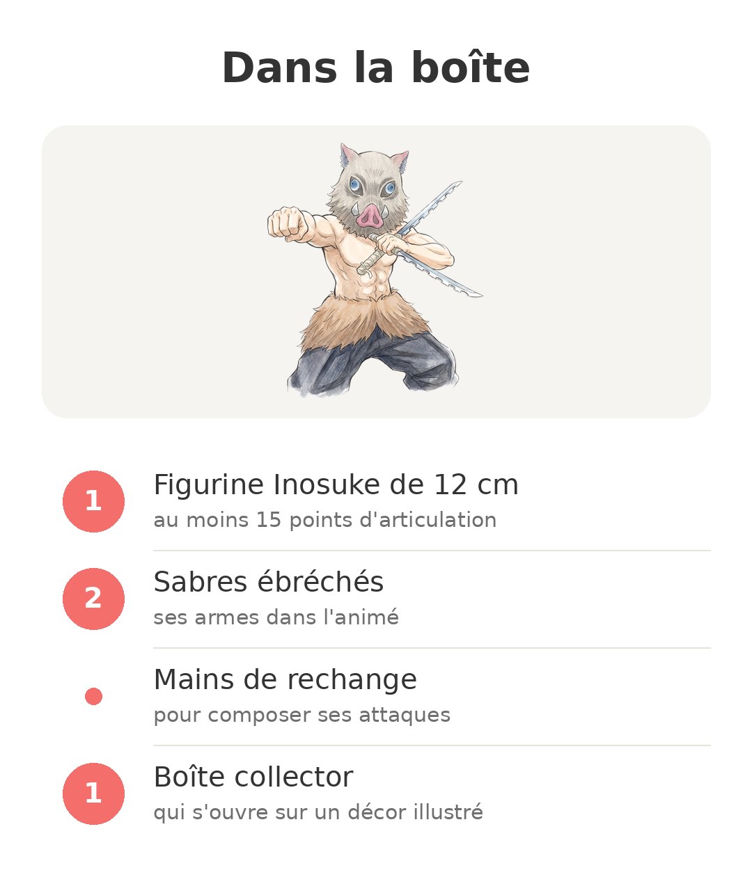 Contenu de la boîte : Inosuke Ultimate
