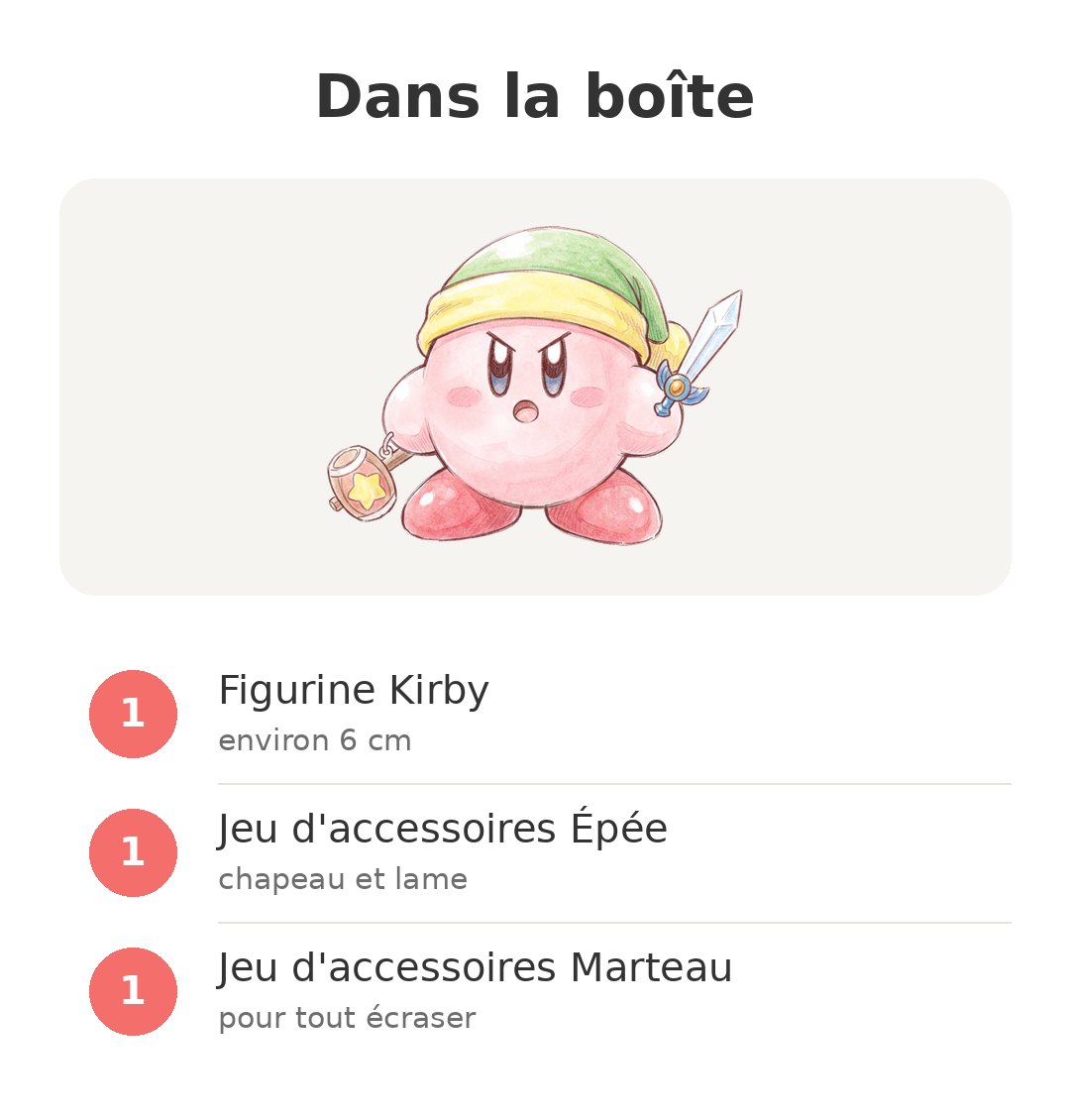 Contenu de la boîte : Kirby Copy Ability