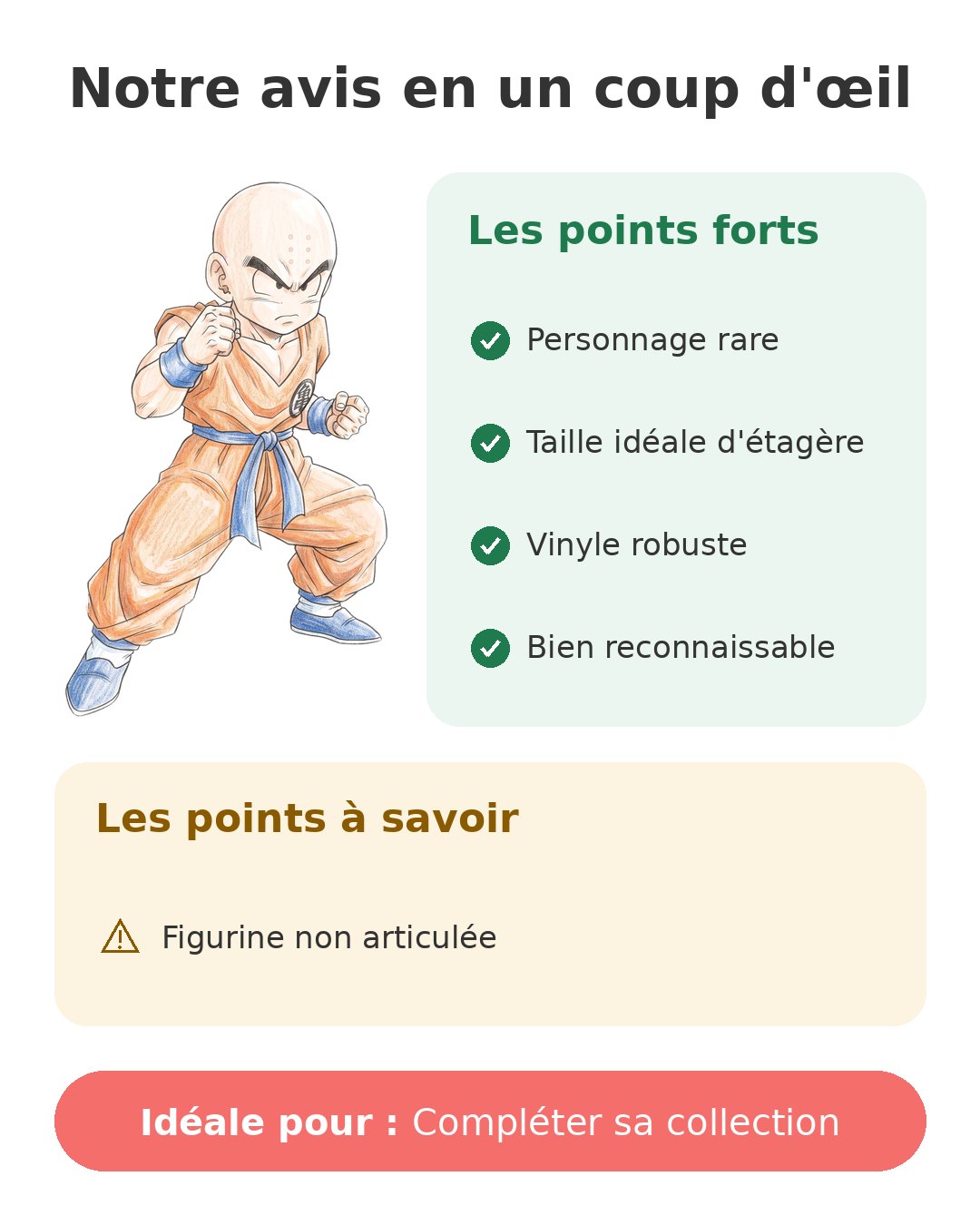 Notre avis en un coup d'œil sur Krilin 10 cm