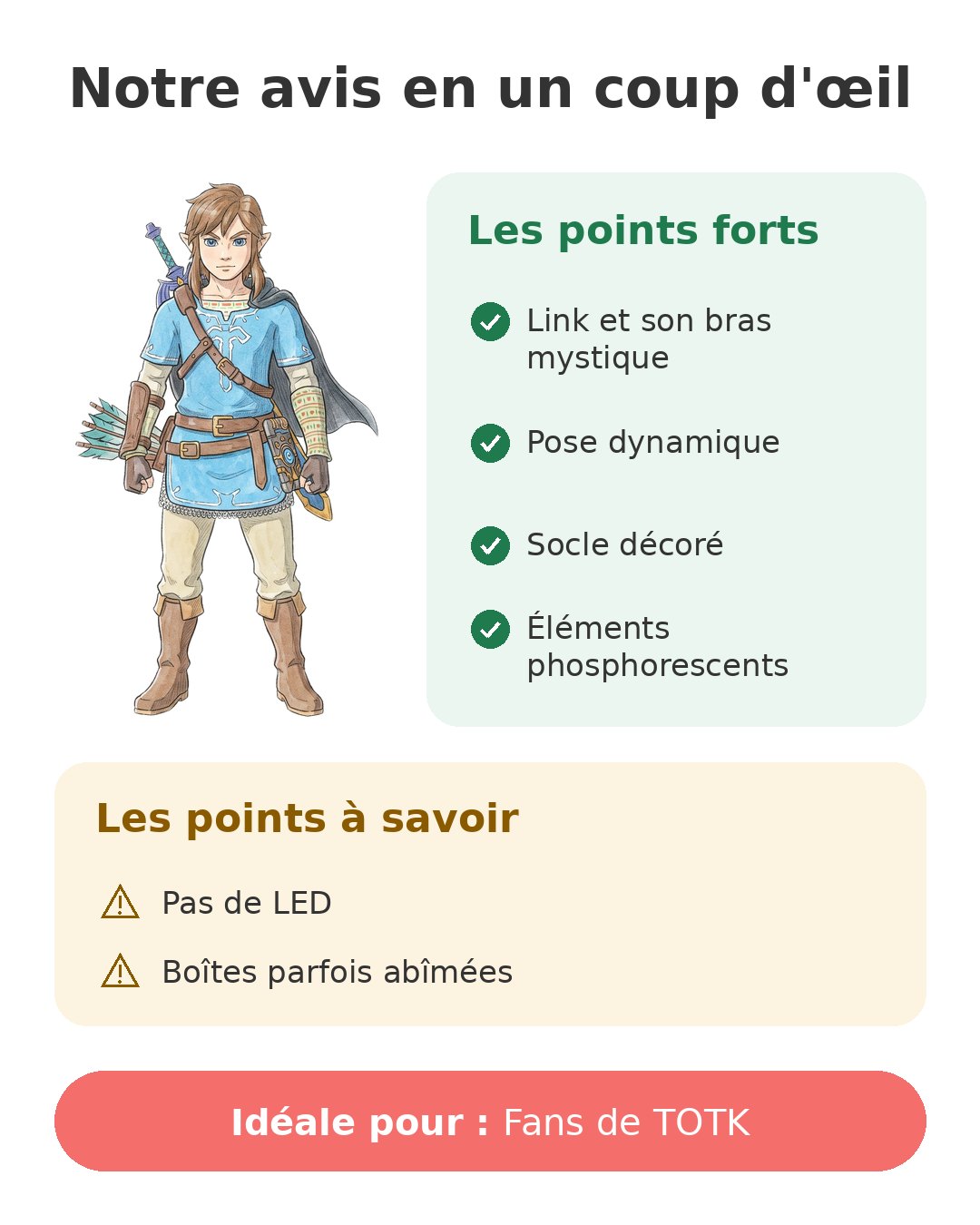 Notre avis en un coup d'œil sur Statue Link TOTK