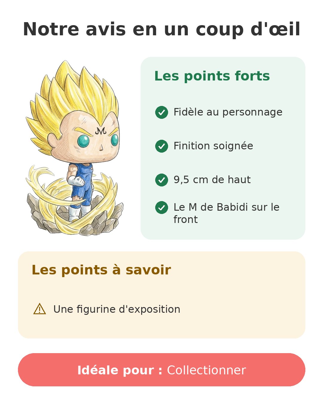 Notre avis en un coup d'œil sur Pop Majin Vegeta
