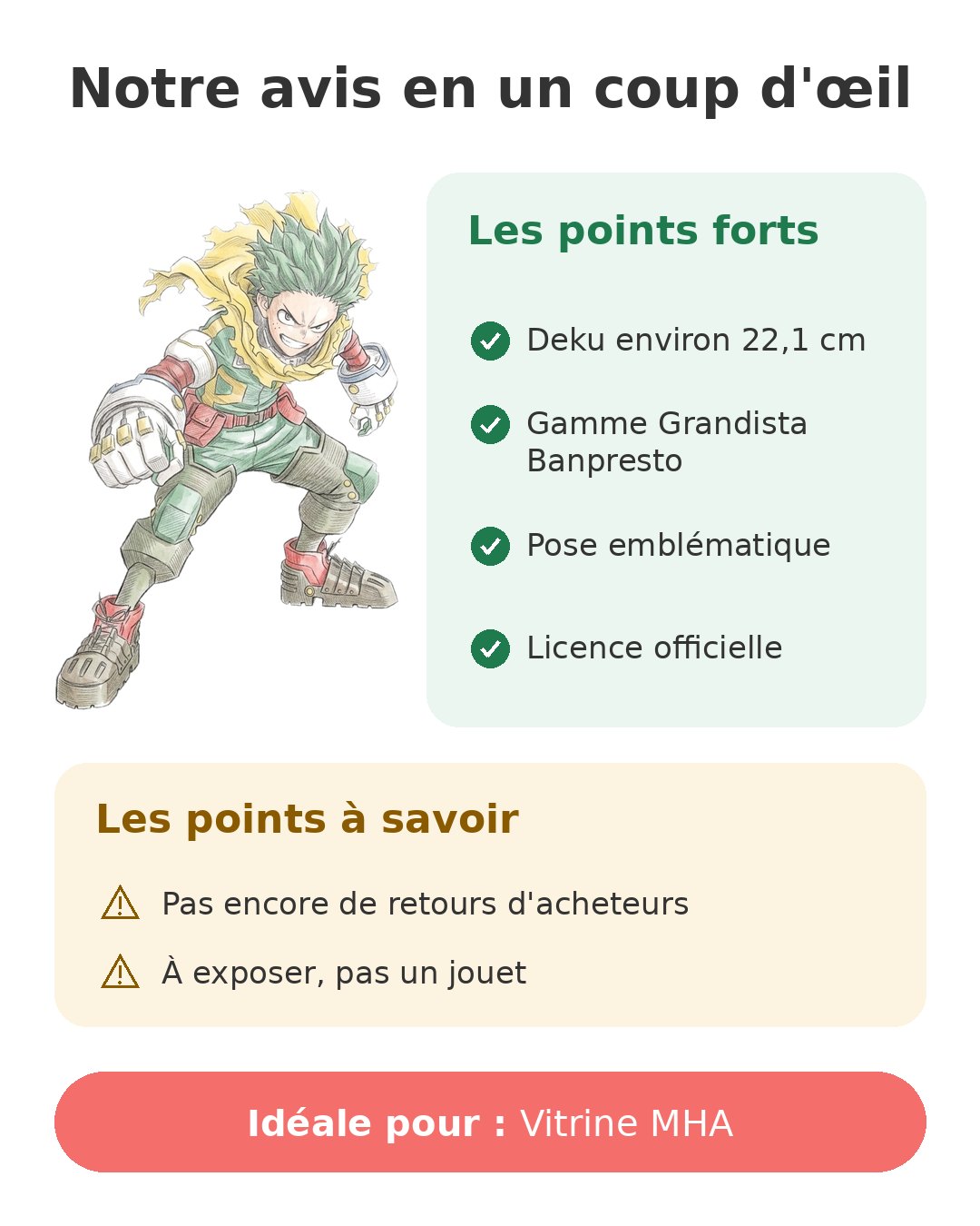 Notre avis en un coup d'œil sur Deku Grandista