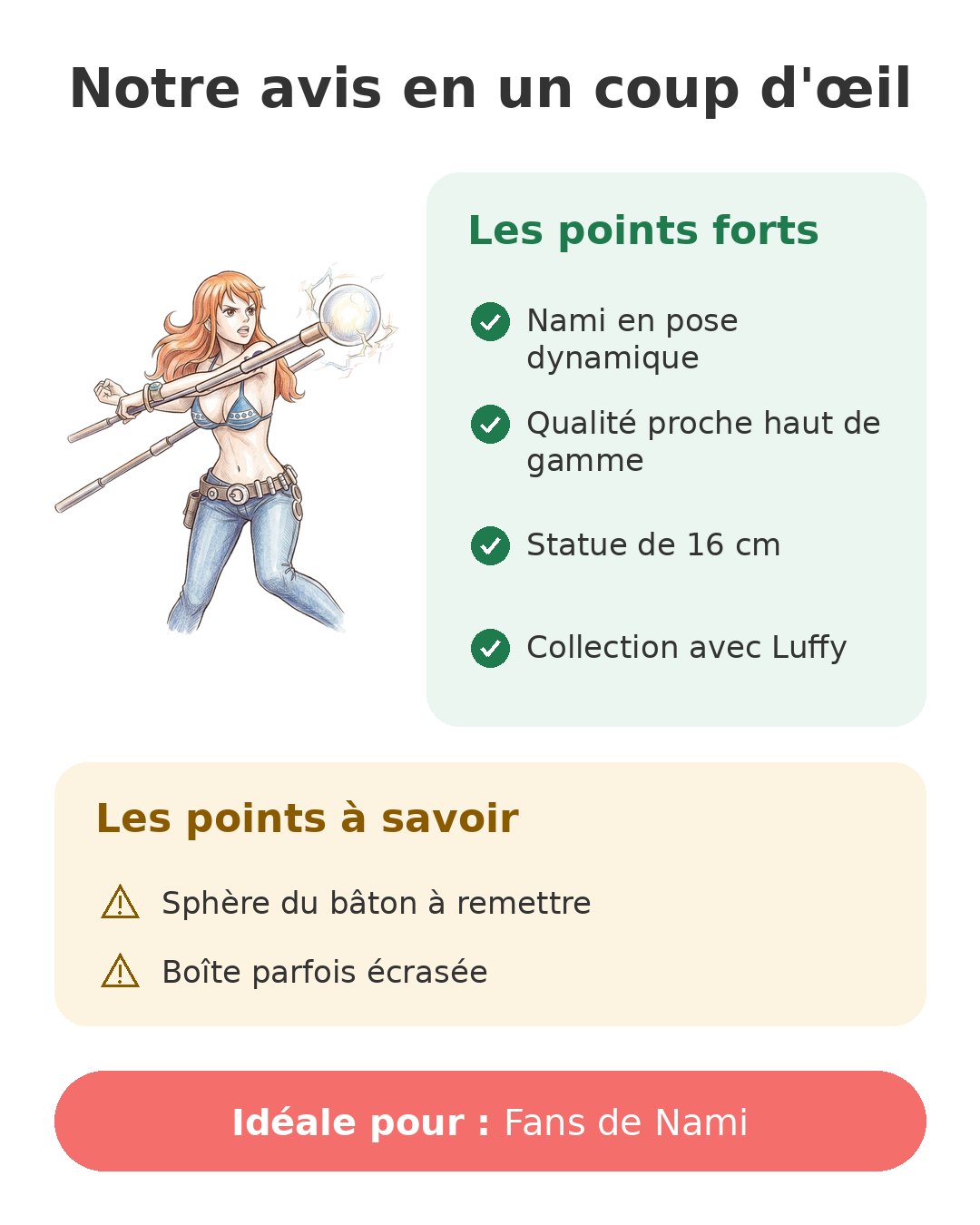 Notre avis en un coup d'œil sur Nami ABYstyle