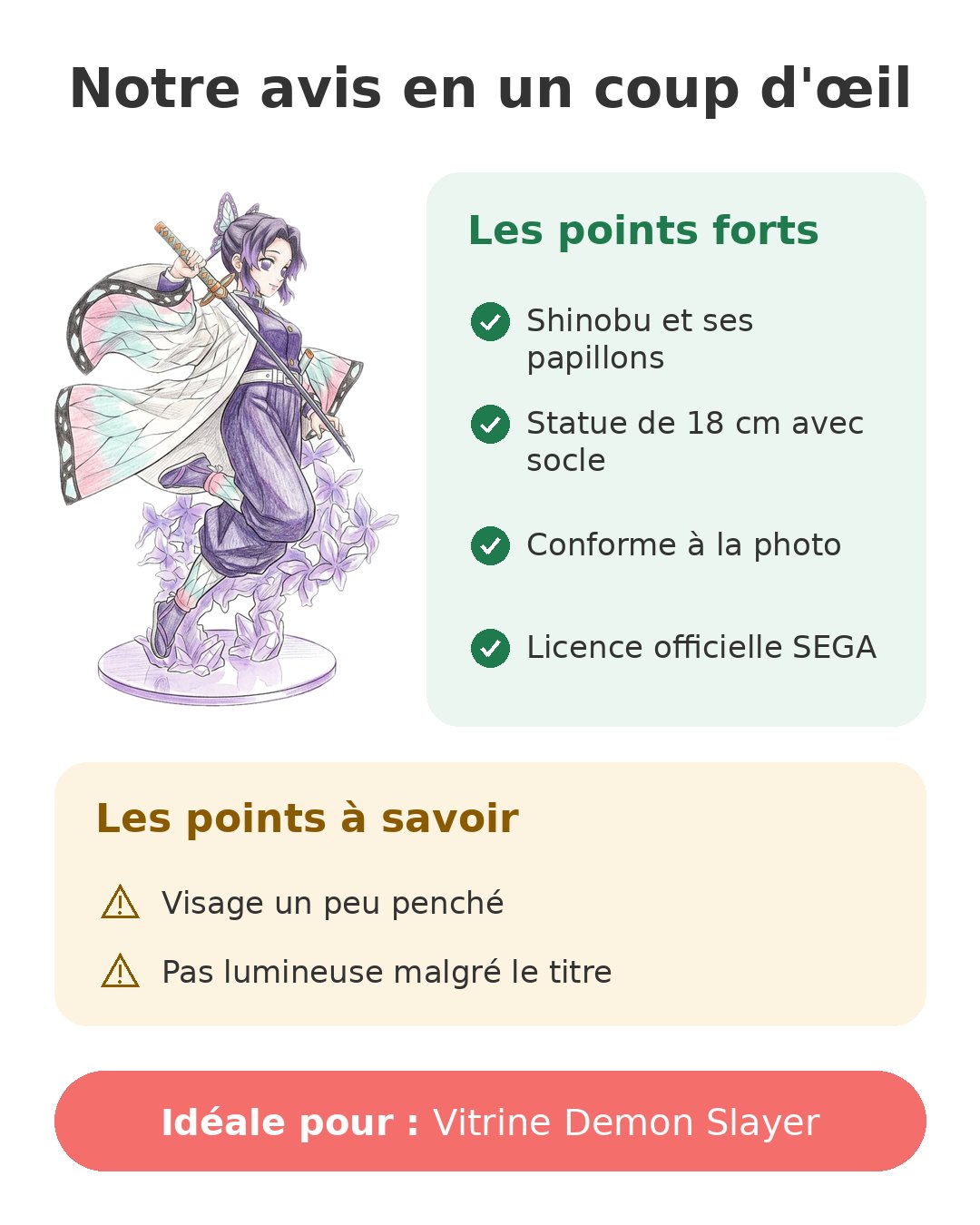 Notre avis en un coup d'œil sur Shinobu Luminasta