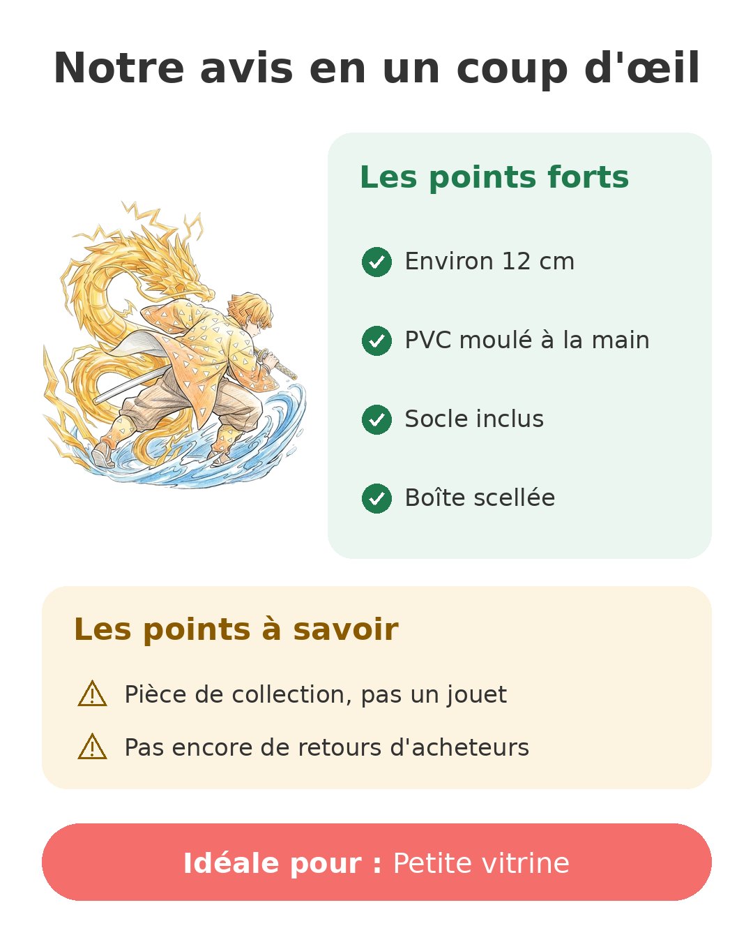 Notre avis en un coup d'œil sur Figurine Zenitsu