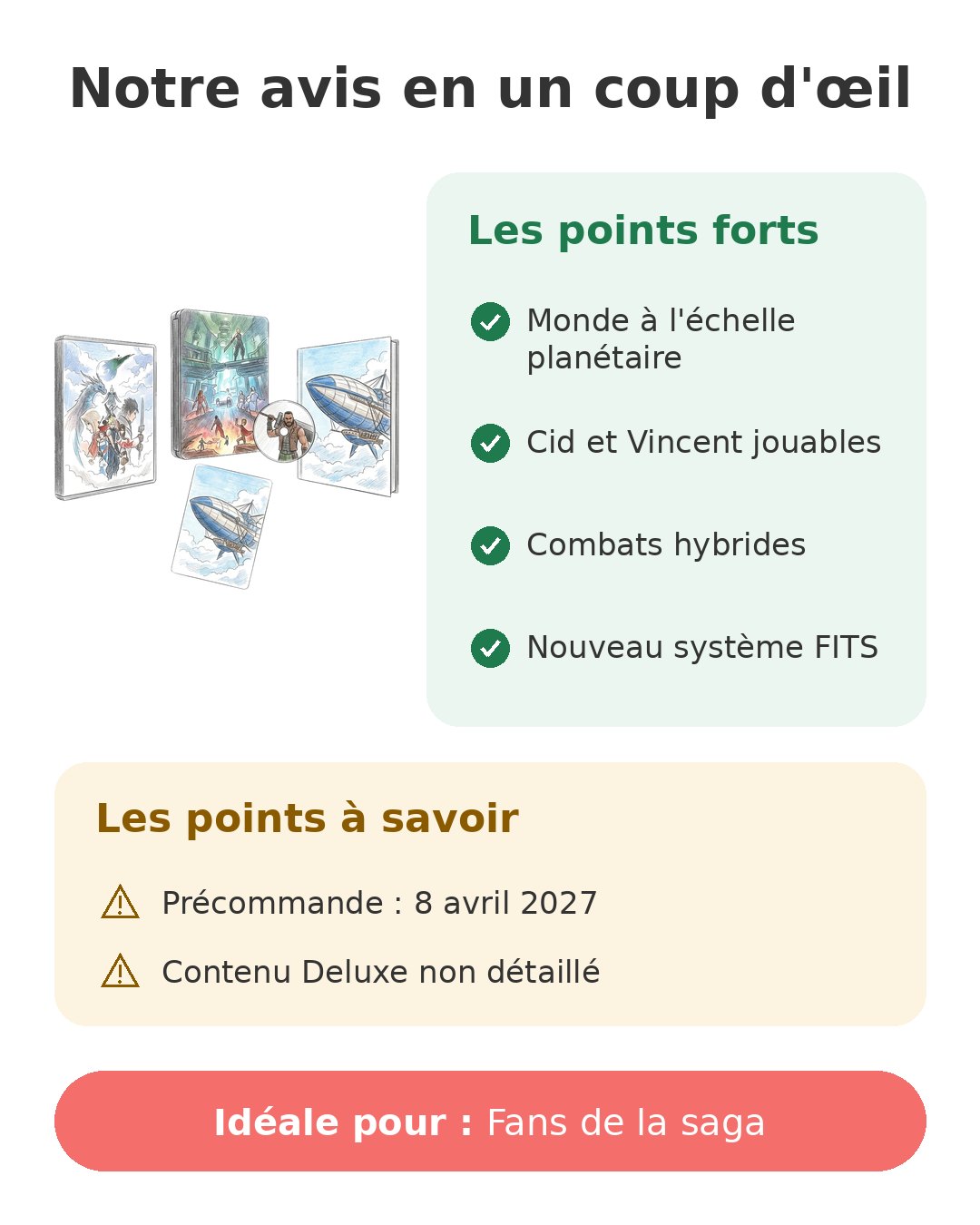 Notre avis en un coup d'œil sur Revelation Deluxe