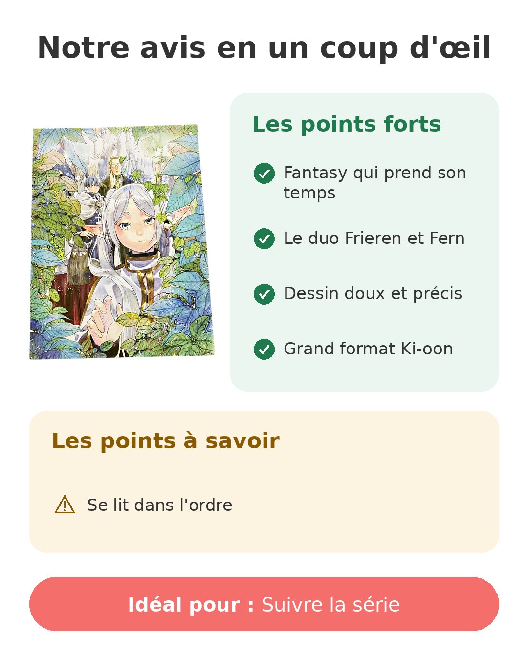Notre avis en un coup d'œil sur Frieren T12