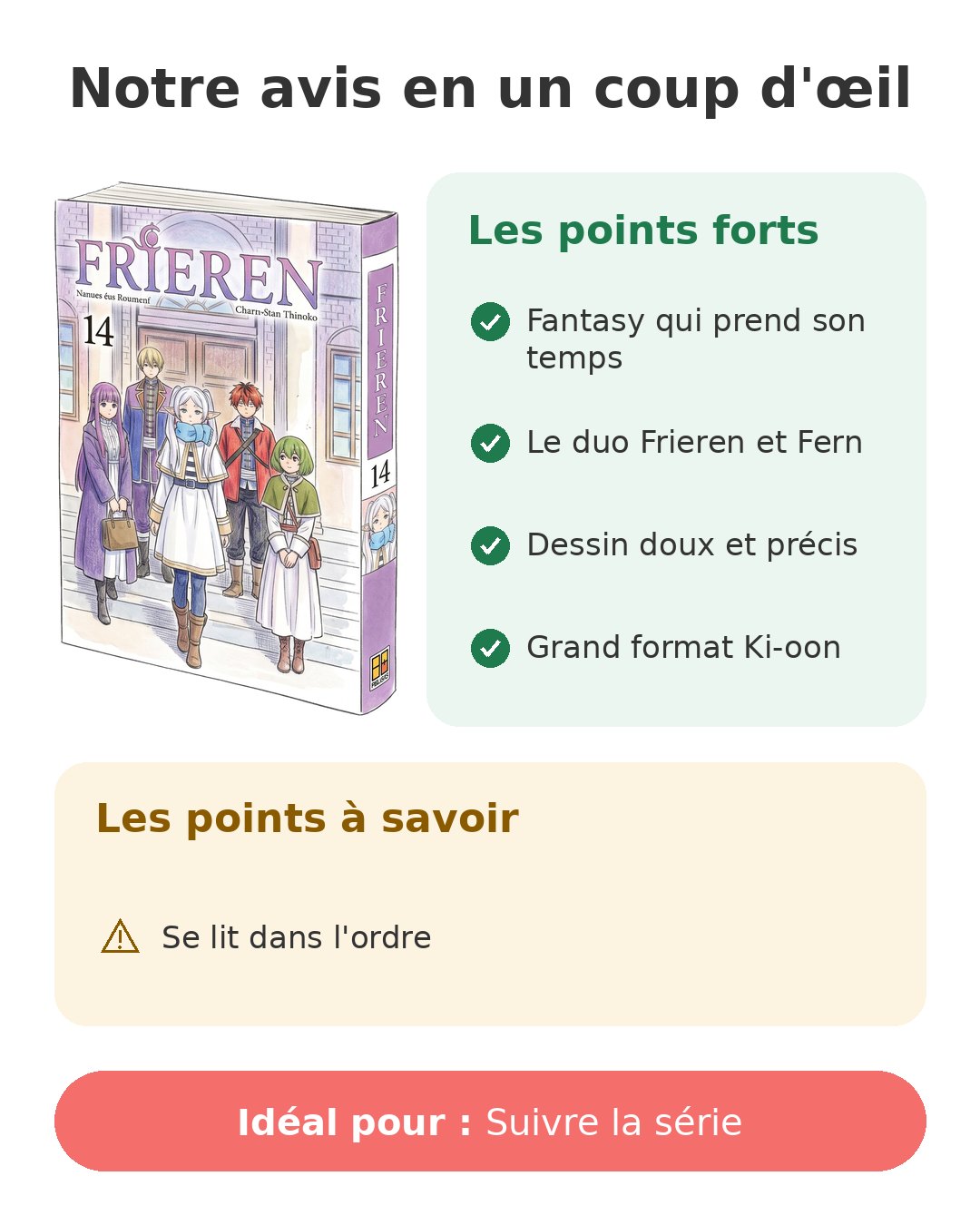 Notre avis en un coup d'œil sur Frieren T14