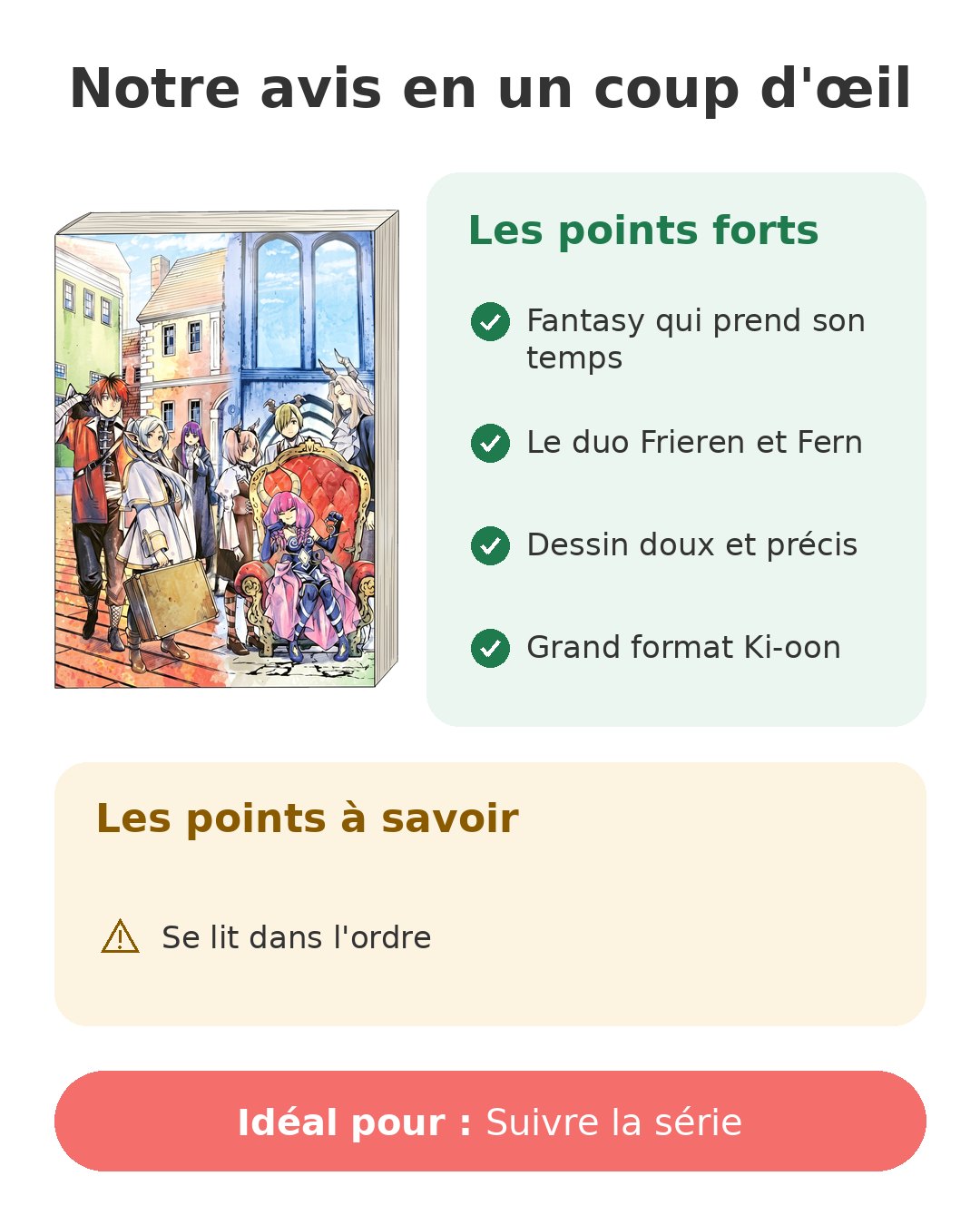Notre avis en un coup d'œil sur Frieren T3