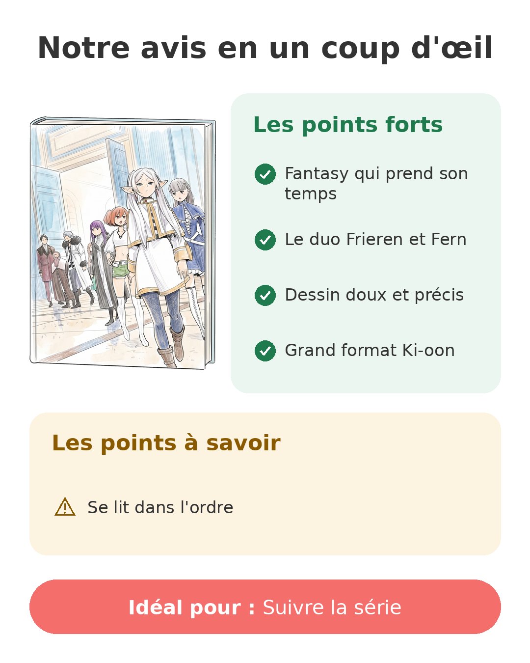 Frieren - Tome 5 Notre avis en un coup d'œil sur Frieren T5